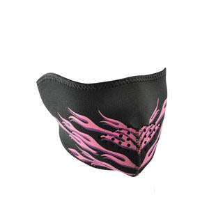 z Balboa WNFM054H Neoprene half Face Mask Pink Flames