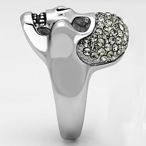TK1116 - High polished (no plating) Stainless Steel Ring with Top