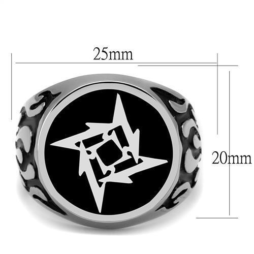 Men Stainless Steel Epoxy Rings TK2225