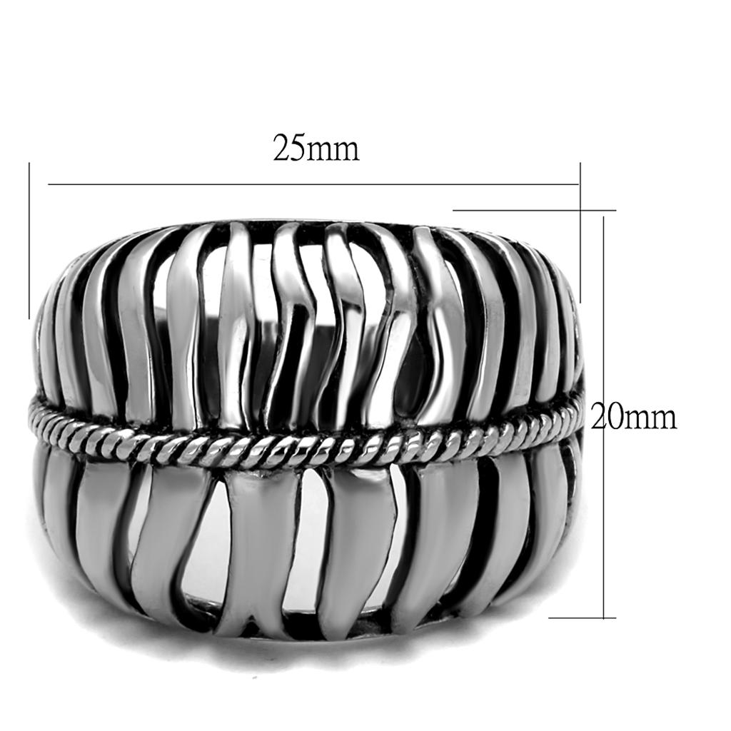 Men Stainless Steel Epoxy Rings TK2341