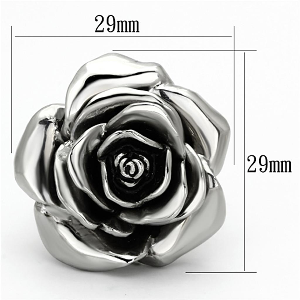Women Stainless Steel Epoxy Rings TK923