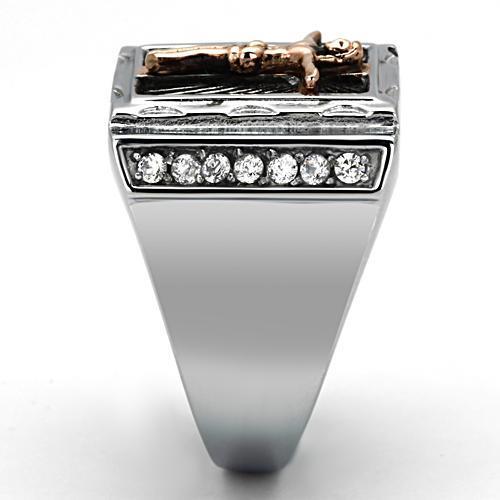 Men Stainless Steel Cubic Zirconia Rings TK951
