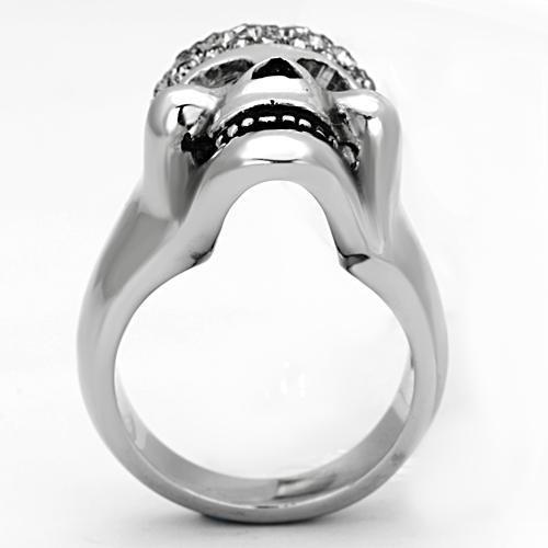 TK1116 - High polished (no plating) Stainless Steel Ring with Top